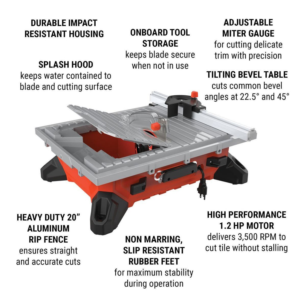 6.5 Amp 7 in. Table Top Wet Tile Saw I988