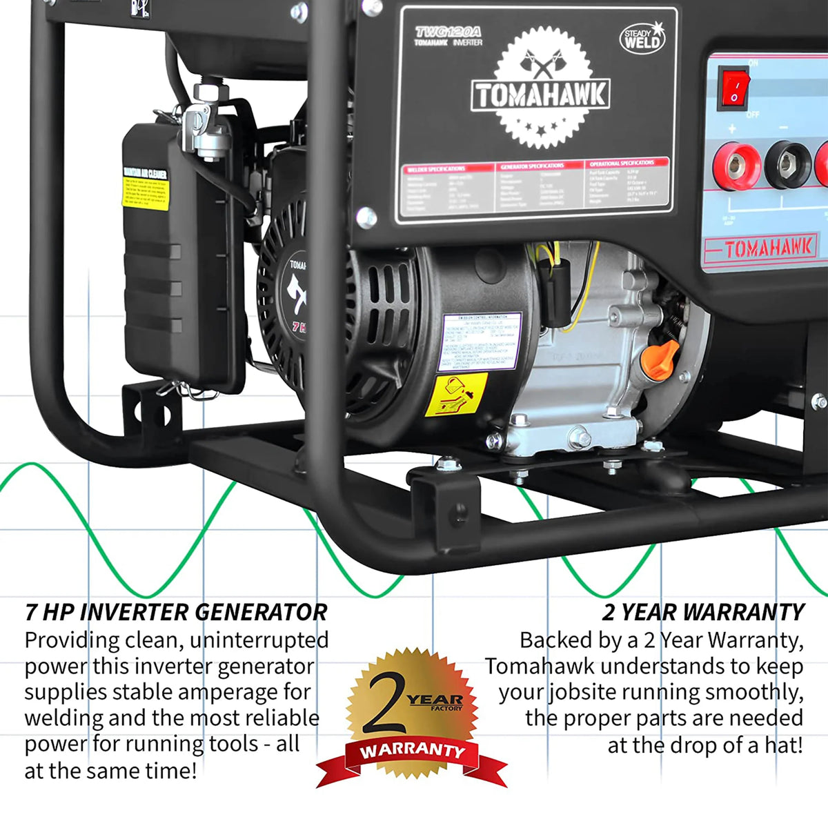 120 Amp Welder with 2,200W Generator W4164