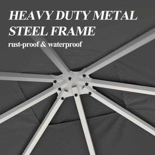 10×10FT Outdoor Patio Gazebo with Vented Polyester Roof, Powder-Coated Aluminum Frame J710