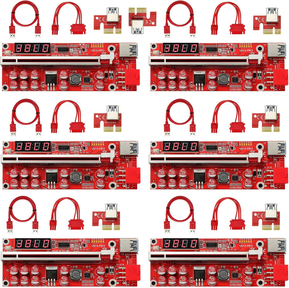 PCI-E 1X to 16X Riser Card with 24in USB 3.0 Extension Cable C18633