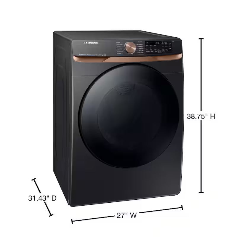7.5 cu. ft. Smart Gas Dryer in Brushed Black V9605