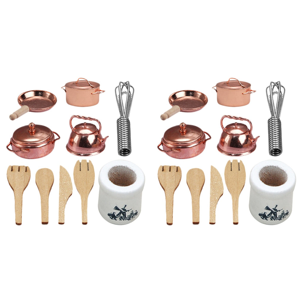 Wooden Kitchen Playset 2 Sets Doll Cooking Rack T61895