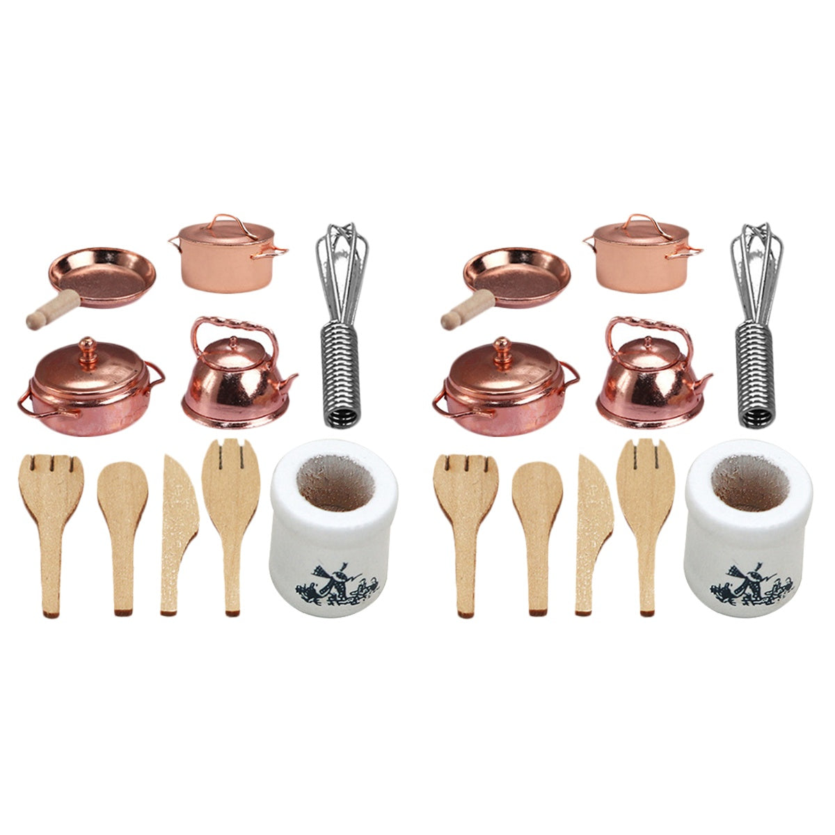 Wooden Kitchen Playset 2 Sets Doll Cooking Rack T61895