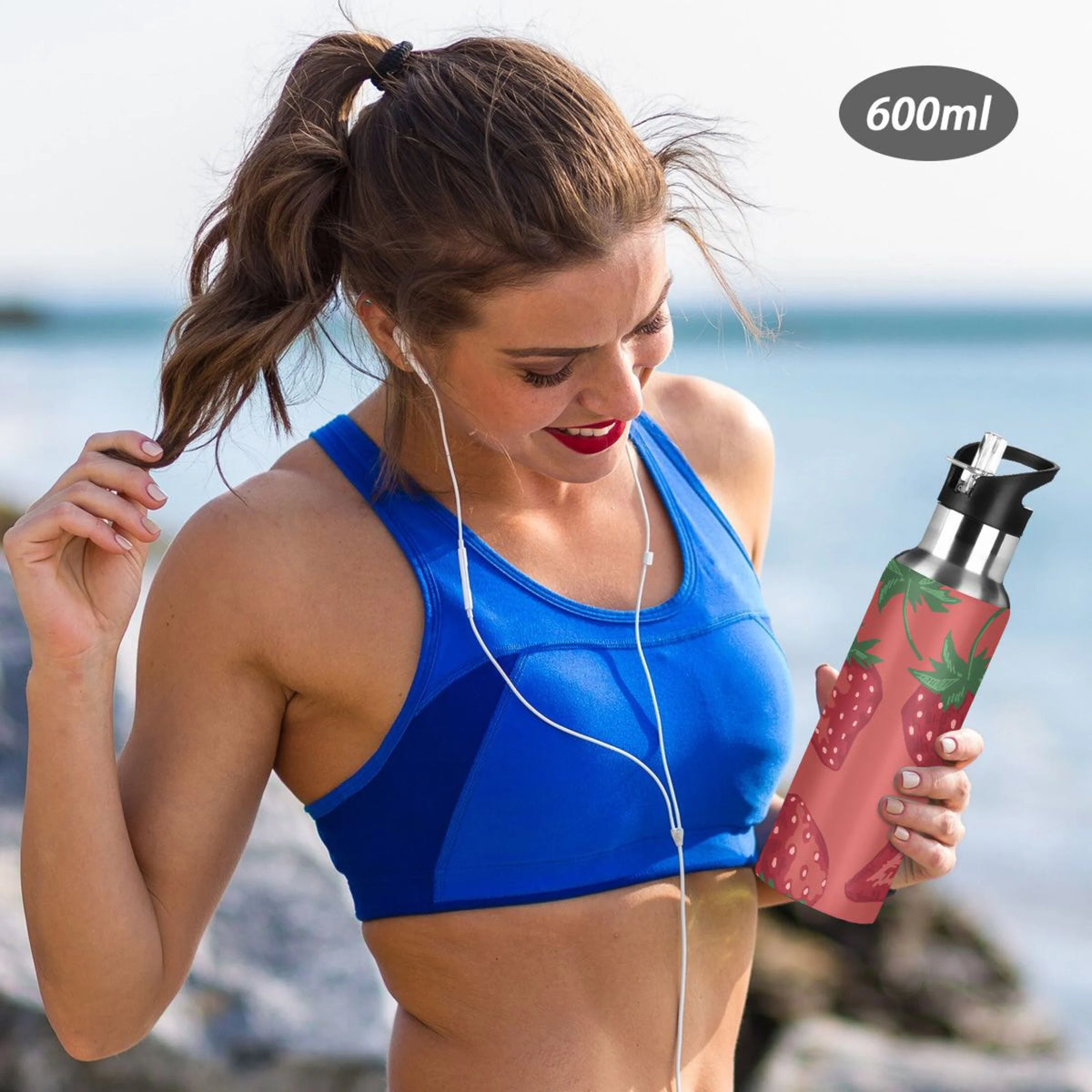 Stainless Steel Insulated Water Bottle with Straw Lid Z549