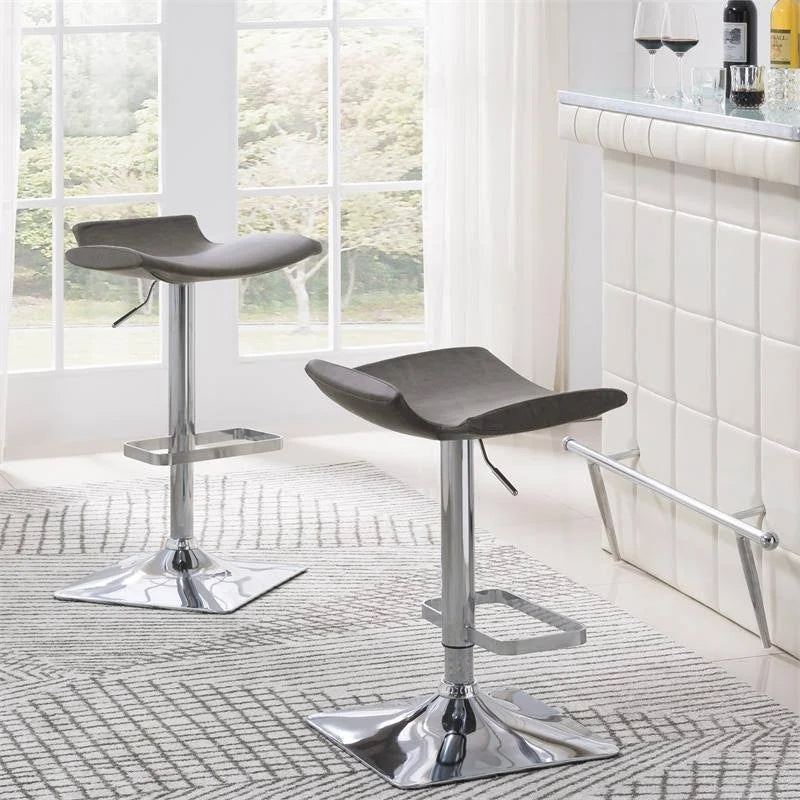 Adjustable Swivel Stool with Chrome Base (Set of 2) O114355