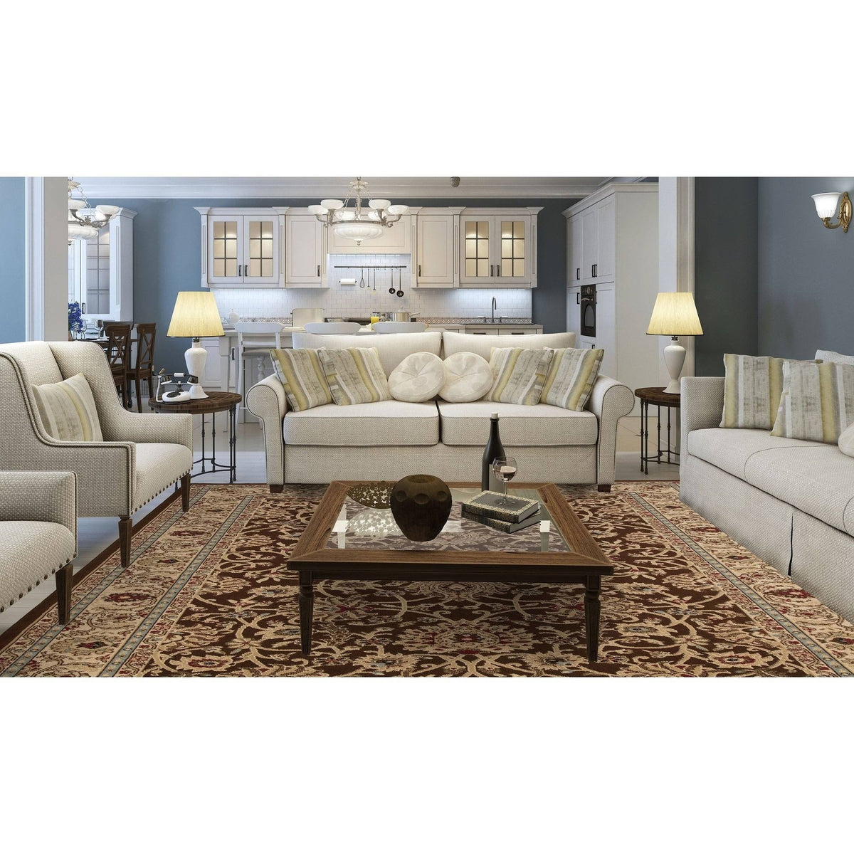 Brown Ankara Mahal Rug E354
