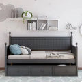 Grey Twin Daybed with 3 Drawers Z6907