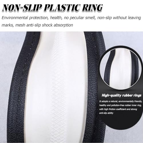 Leather Car Steering Wheel Cover, 14.5-15 Inch Universal H452699