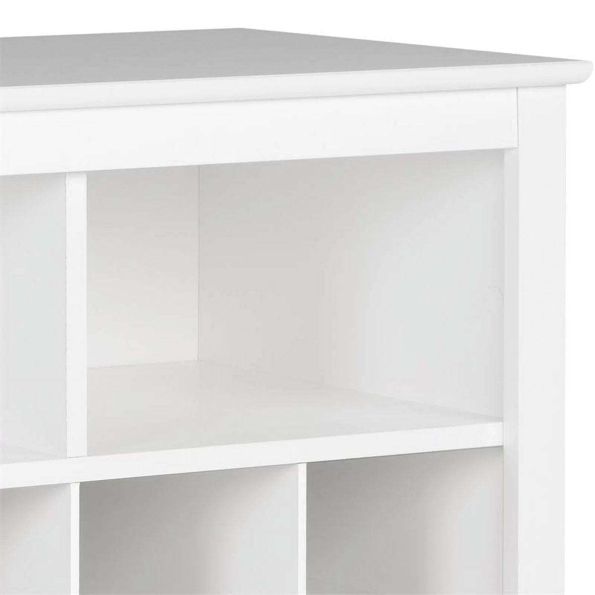 White 36 Cubby Engineered Wood Shoe Cubby Console S151