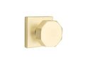 Satin Brass Octagon Knob Privacy Set Y853