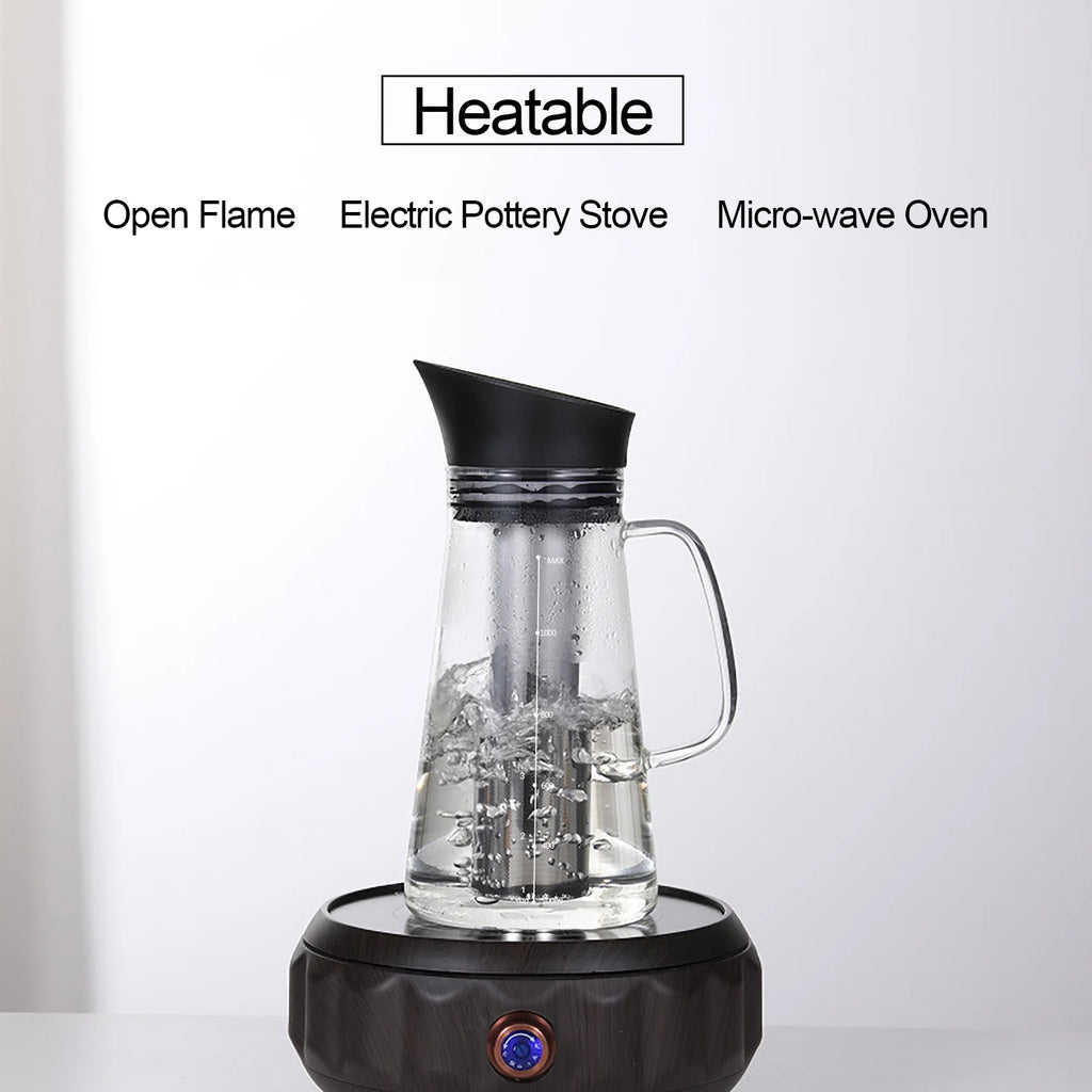 Glass Kettle Cold Brew Coffee Maker with Stainless Steel Filter D2691
