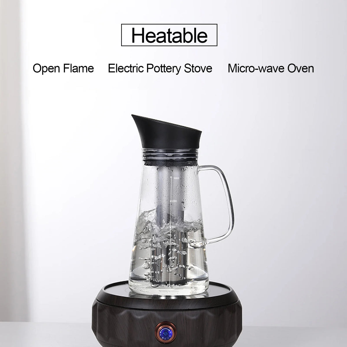 Glass Kettle Cold Brew Coffee Maker with Stainless Steel Filter D2691