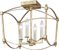 4-Light Semi Flush Ceiling Lighting, Smith Steel M67016