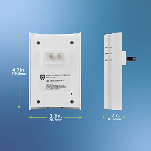 Wireless Doorbell Kit with 2 Push Buttons, White X663885