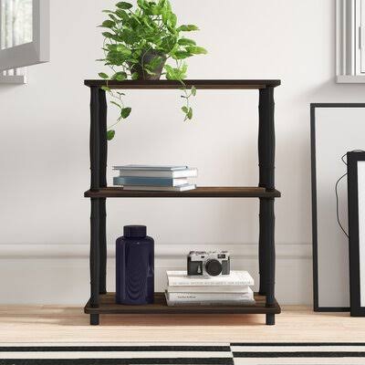 Walnut Brown Etagere Bookcase G683258