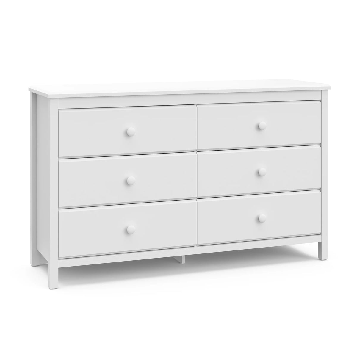 White 6 Drawer Double Dresser E913885