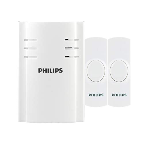 Wireless Doorbell Kit with 2 Push Buttons, White X663885