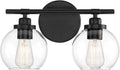 Satin Nickel 2-Light Bathroom Vanity Light V335422
