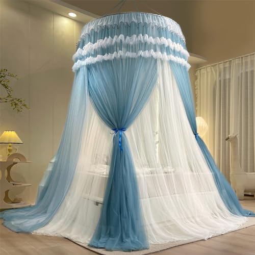 Pink Double Layer Sheer Mesh Canopy Curtain K307279
