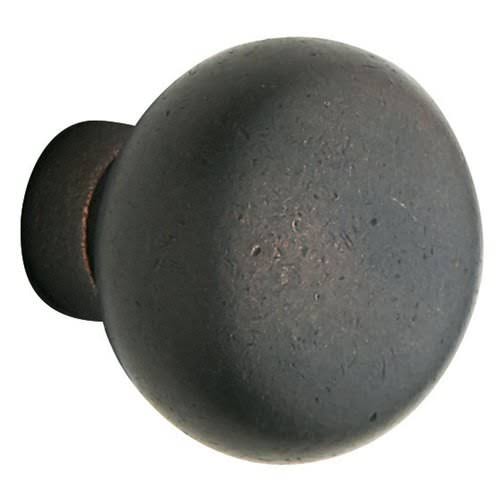 Satin Brass and Brown Pair of Knobs Q48526