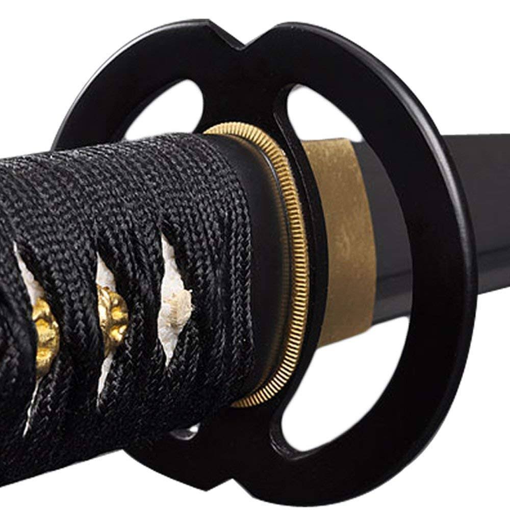 Black 1095 Carbon Steel Samurai Katana Sword I69342