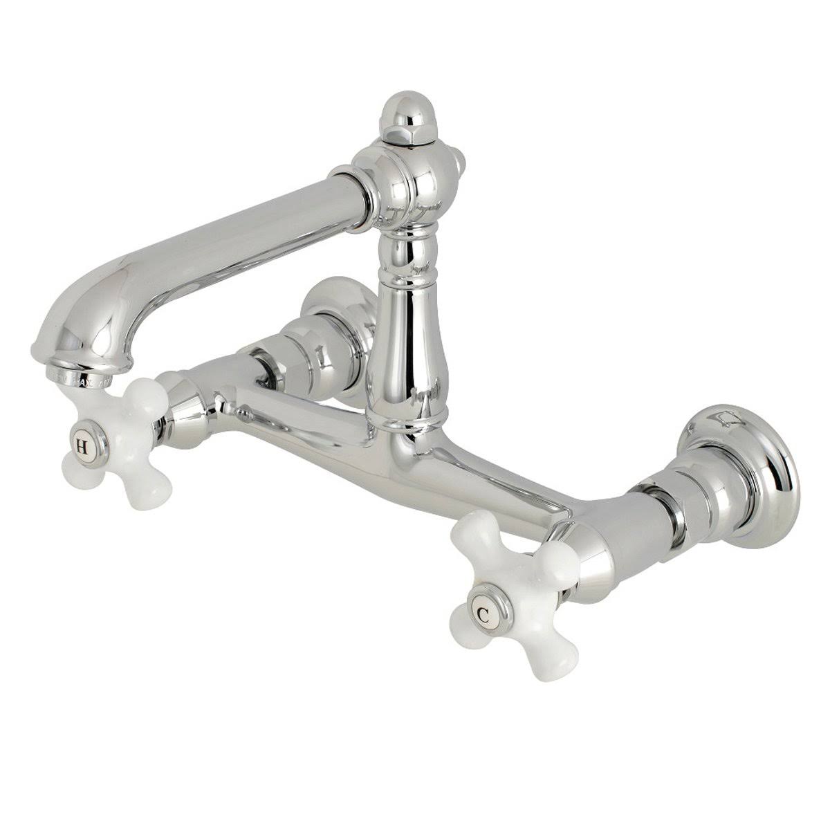 Polished Brass Wall Mount Bathroom Faucet J9067