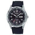 Black Solar Powered Analog Watch with Nylon Strap G13631