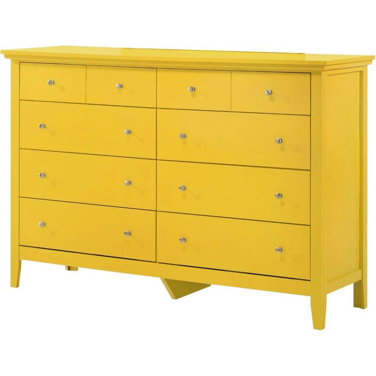 Yellow 2-Piece 8-Drawer Dresser and 4-Drawer TV Stand O672