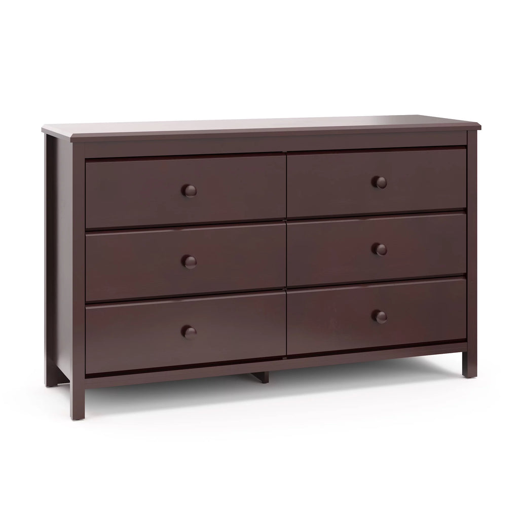 White 6 Drawer Double Dresser E913885