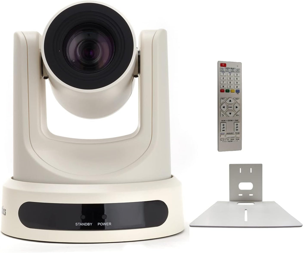 White PTZ Camera with Wall Mount C1520