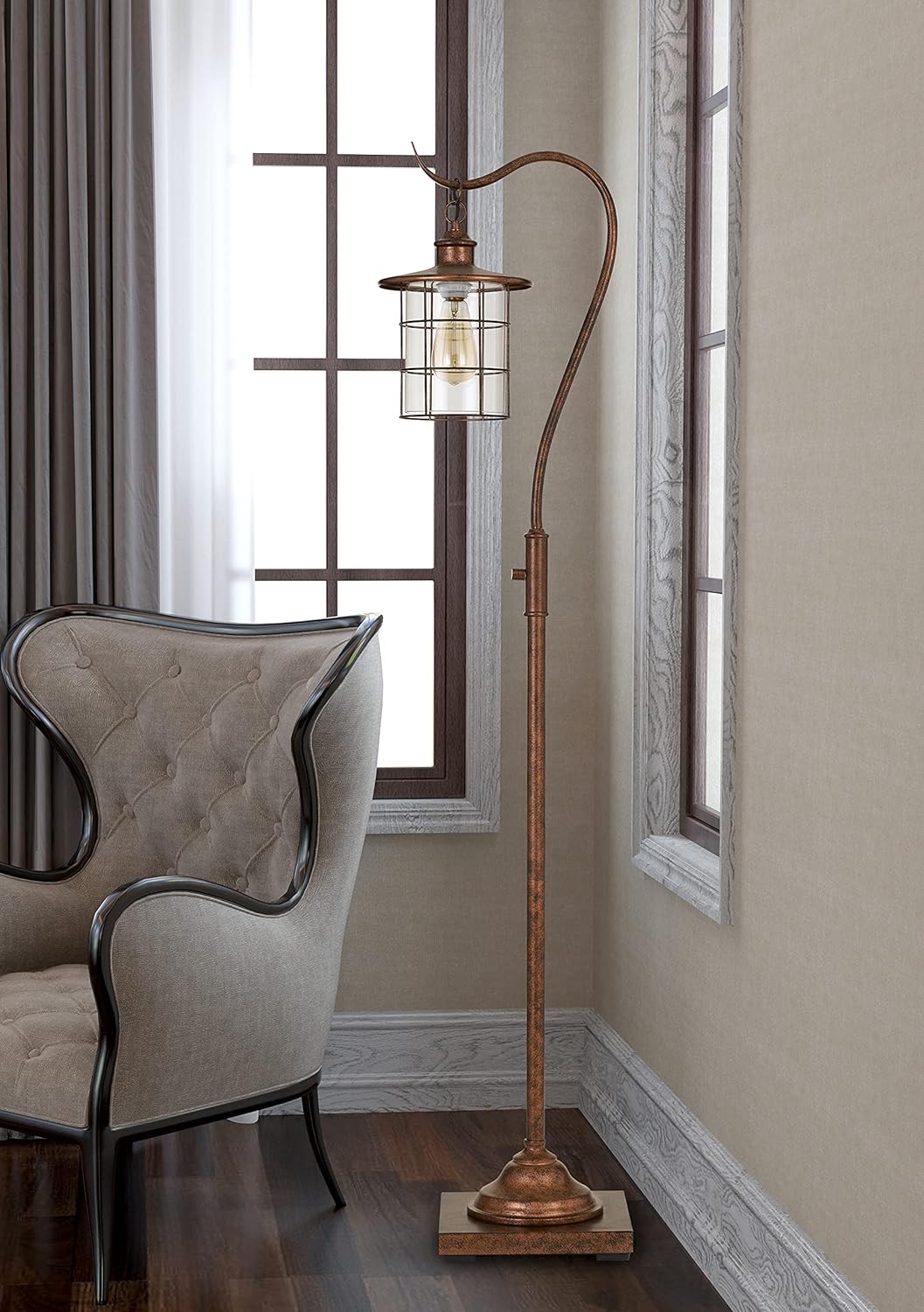 Bronze One Light Floor Lamp X7874