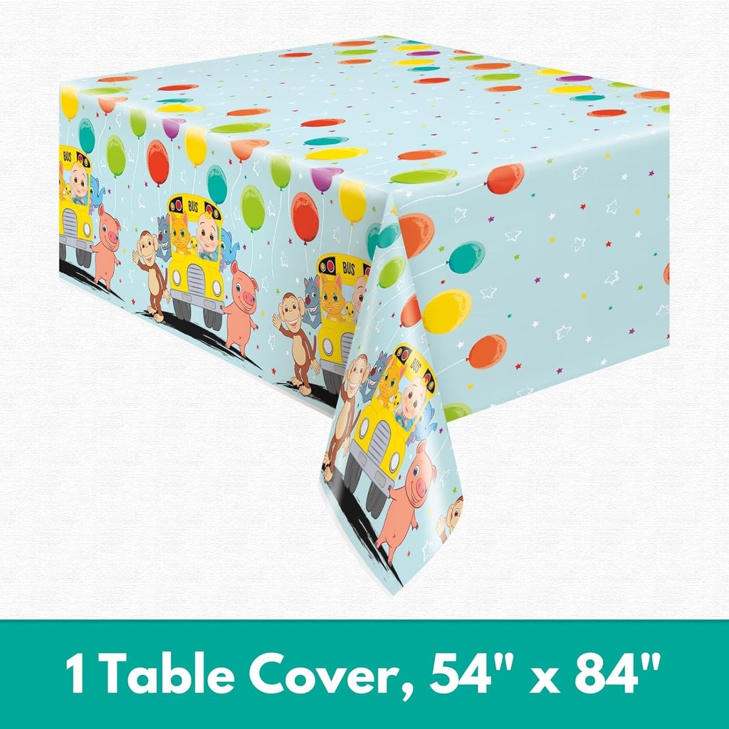 Cocomelon Birthday Decorations Pack for 8 Guests - Plates and Napkins, Tablecloth, Checklist - Party Decorations, Party Supplies V460