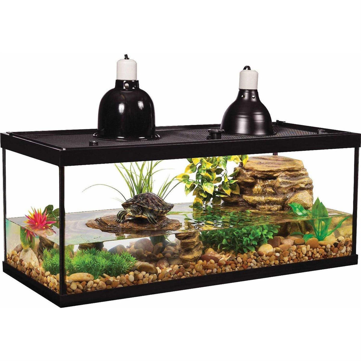 20 Gallons Aquatic Turtle Kit with Filter And Heating Lamps W48122