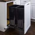 Black Double Pullout Waste Container U71430
