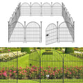 36 in x 17.5 Ft 8 Panels Arched Rustproof Metal Garden Fence O34096