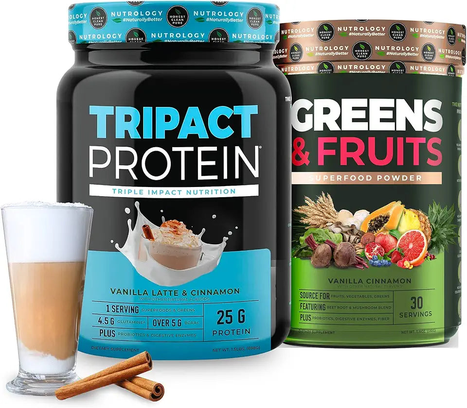 Grass Fed Whey Protein and Greens & Fruit Bundle - Vanilla N836927
