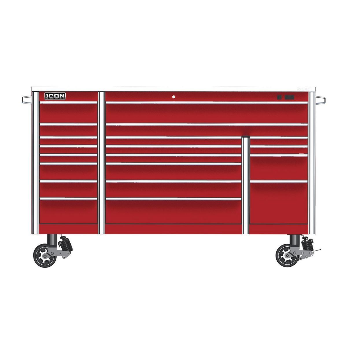 73 in. x 25 in. Red Roll Cab Z27817