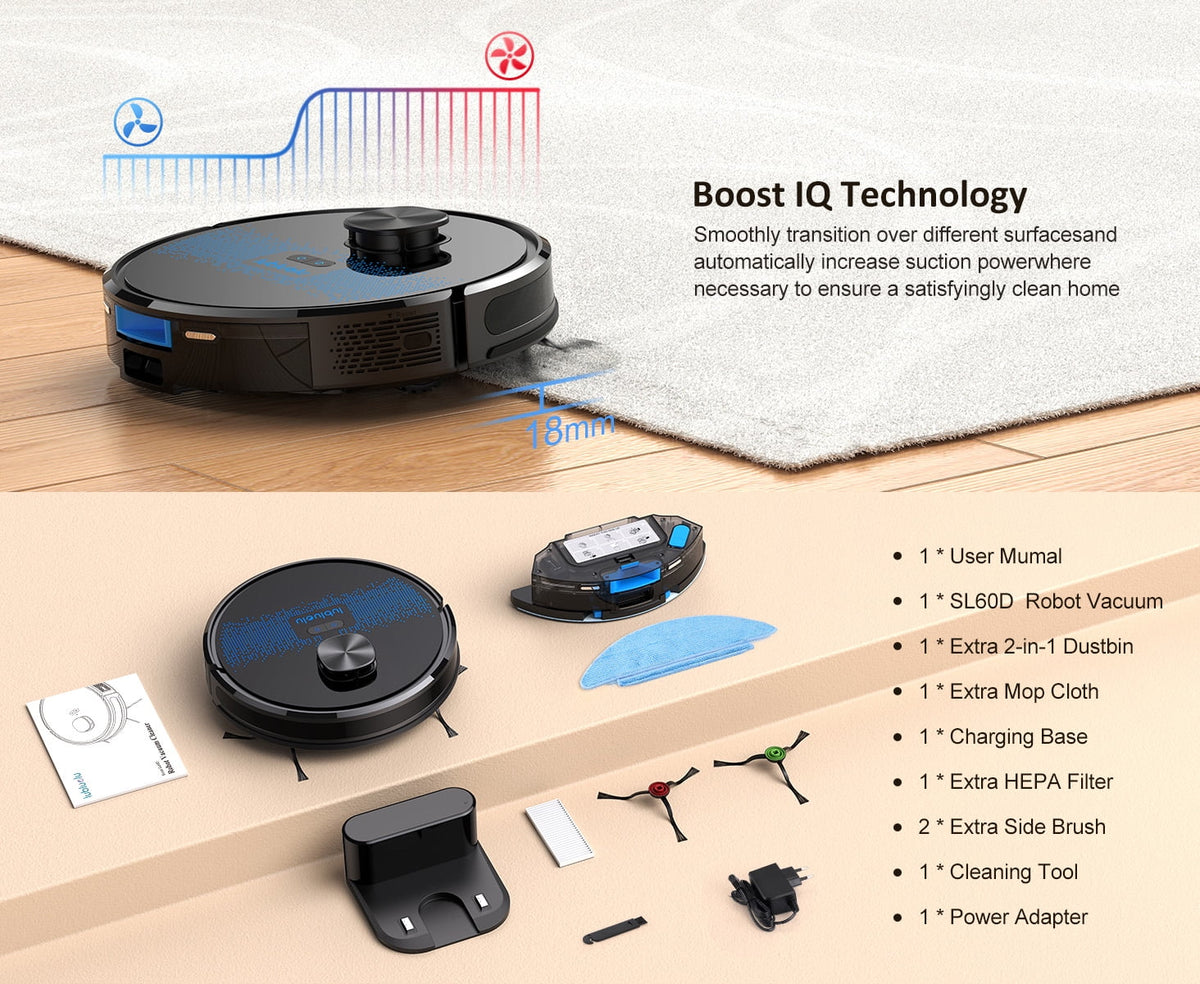 Robot Vacuum and Mop with 3000Pa Suction D50477