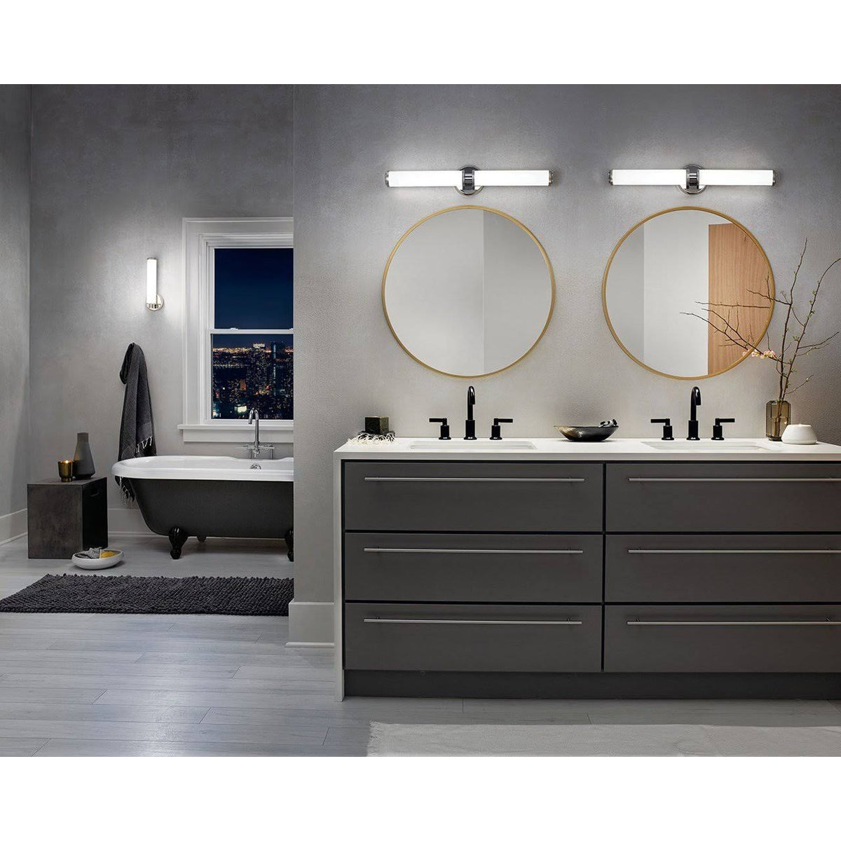 Polished Nickel LED Linear Bath Light W1905