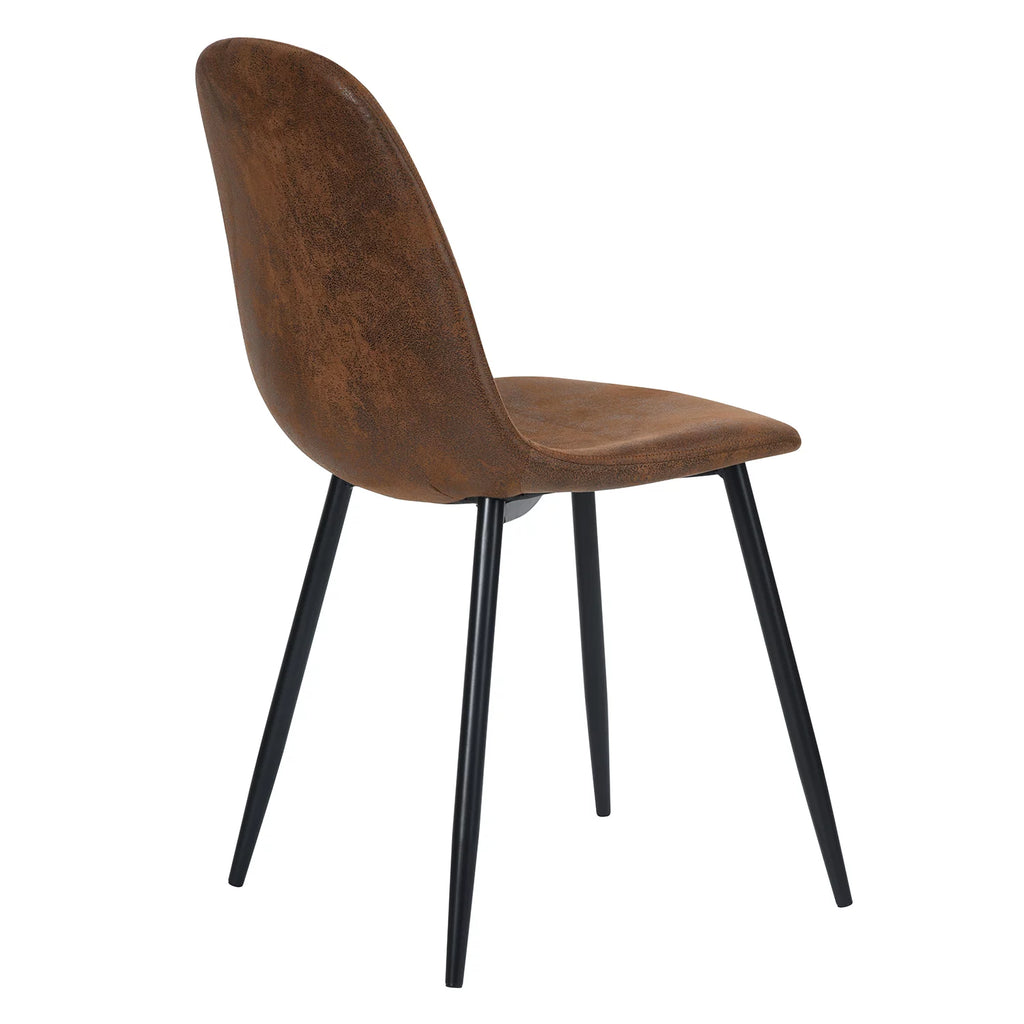 Set of 4 Suede Brown Velvet Chairs U737273