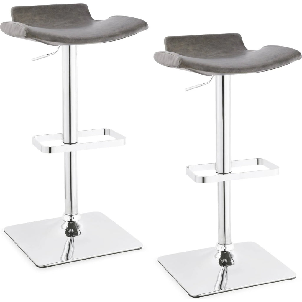 Adjustable Swivel Stool with Chrome Base (Set of 2) O114355