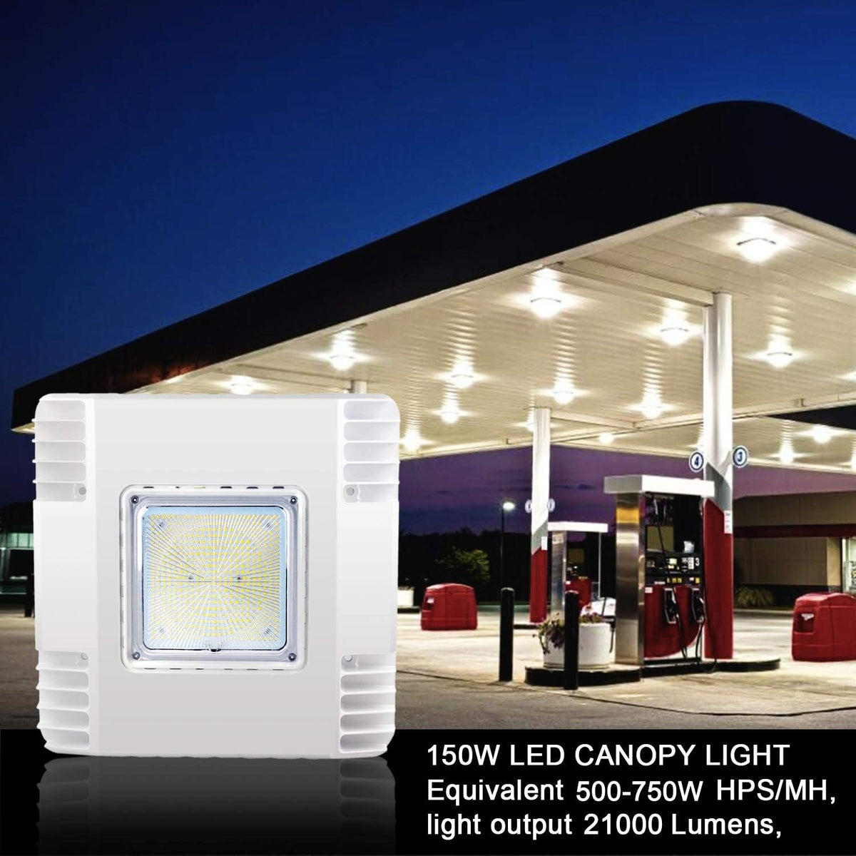LED Canopy Light 150W 5700K IP65 Outdoor Ceiling Light P2695