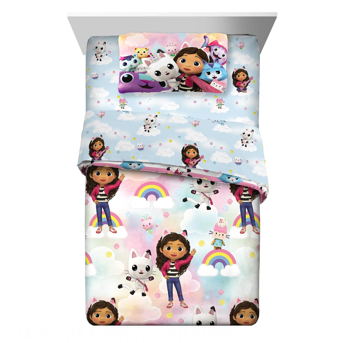 Kids Full Bed in a Bag, Comforter Sheet Set and Tote, Blue Q176902