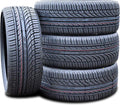 Set of 4 All-Season High Performance Radial Tires 295/25R22 97W Load Range XL 4-Ply BSW Black Side Wall L9654