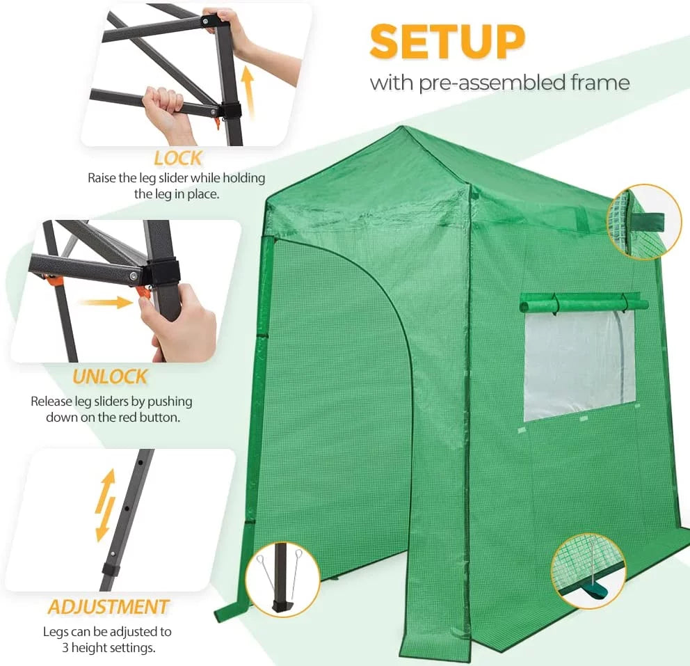 10'x 5' Portable Pop-up Greenhouse H66429