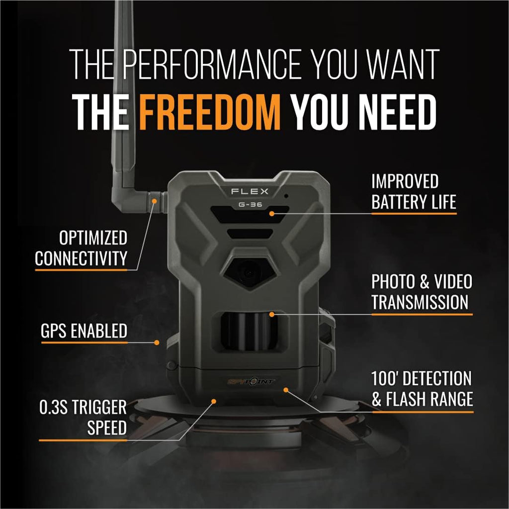 36MP Cellular Trail Camera with Sound, 100' Detection Range (2 Pack) V4229