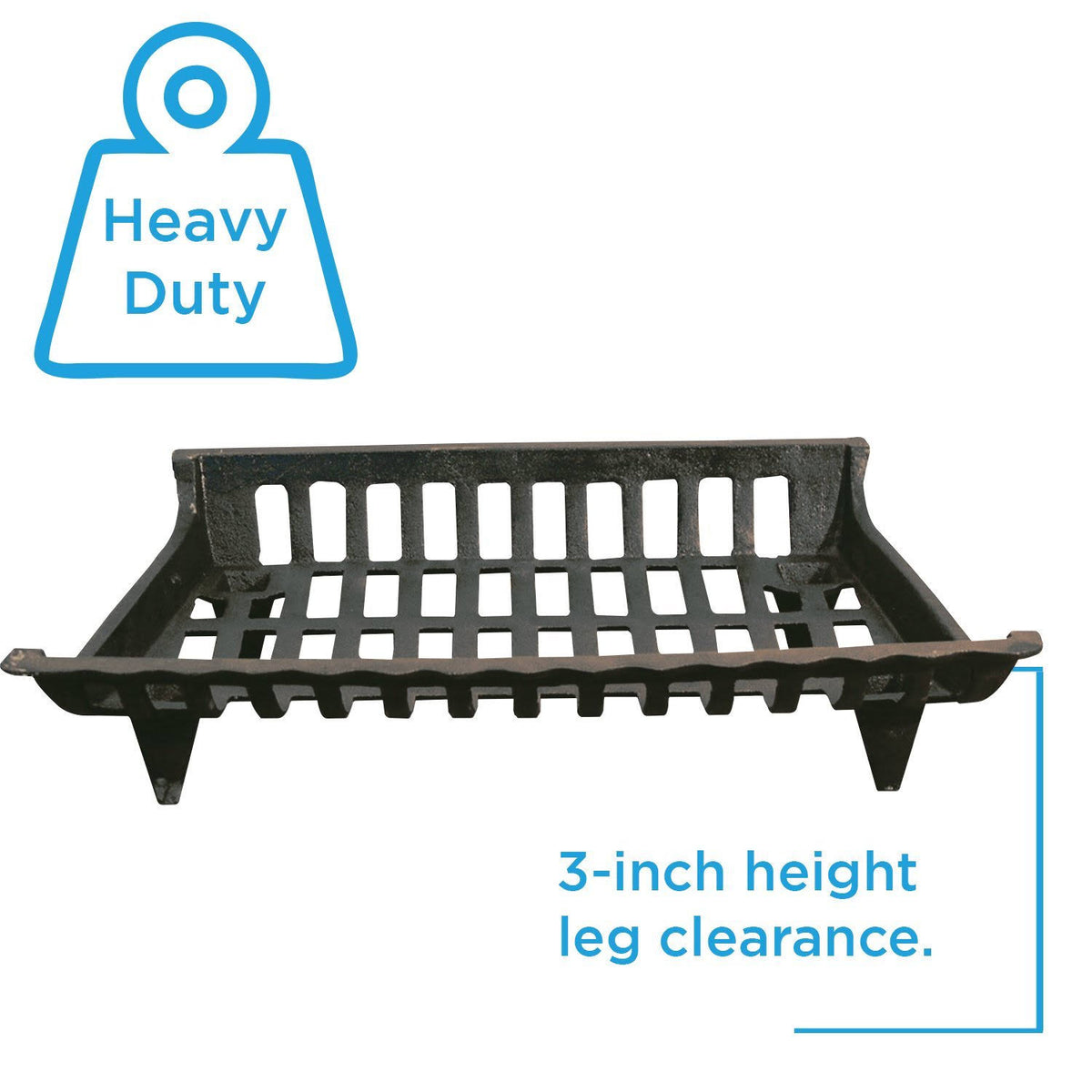 Cast Iron Fire Grate Black 24 inch G209435