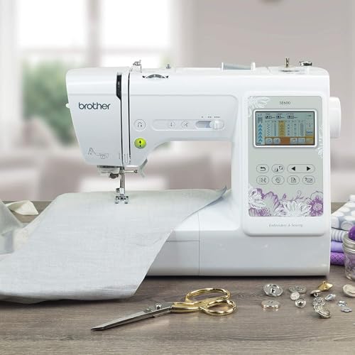 Sewing and Embroidery Machine, 80 Designs, 103 Built-In Stitches, Computerized, 4" x 4" Hoop Area, 3.2" LCD Touchscreen Display, 7 Feet L31732