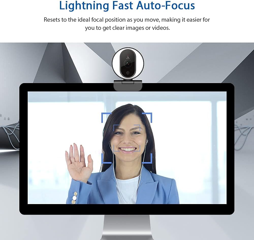 1080P Webcam with Dual Microphones and Auto-Focus V643