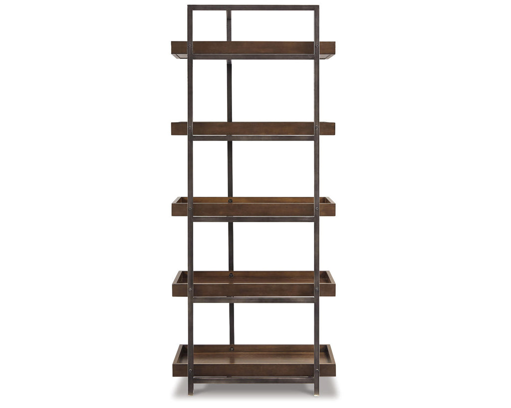Industrial Entertainment Center Bookcase, Brown C1107